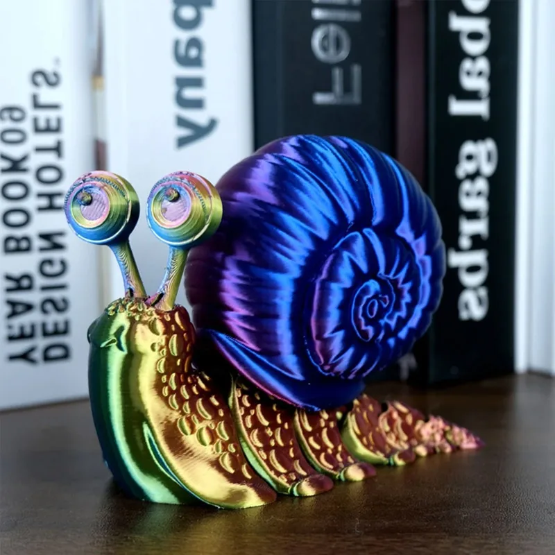 6.5/8.5/10.5/13CM 3D Printed Snail Figure Animal Model Desktop Decoration Articulated Figure Ornament Funny Doll Toy Gift New