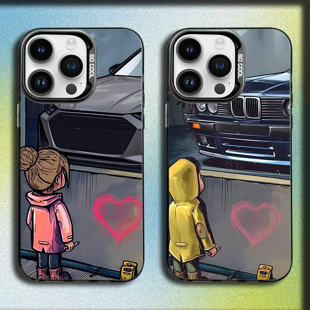 

Boy See Sports Car Jdm Drift Phone Case For iPhone 17,16,15,14,13,12,11,Pro,Max,Plus,E,SE4,Air,Mini Black IMD Box