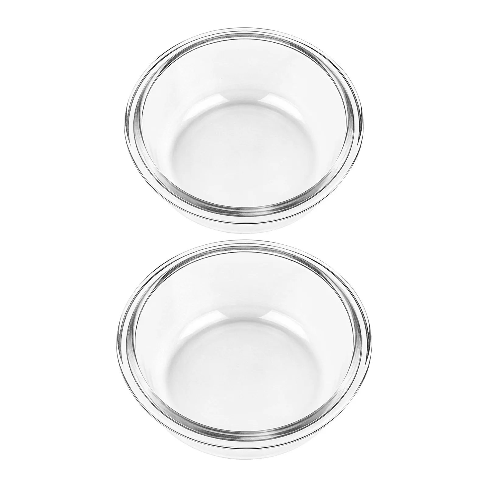 2Pcs Air Fryer Glass Bowls Heat Resistant Small Oven Safe Baking Dishes Borosilicate Glass Cookware for Steaming Eggs Cheese