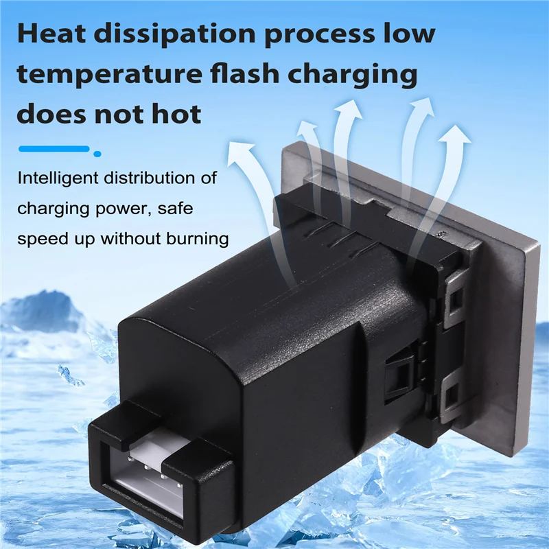 

Car Charger Socket QC3.0 And Type C PD Charging Outlet Fuse Box Power Adapter For Ford Focus 2 Mk2 2009-2011
