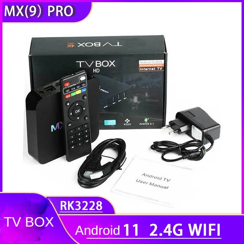 Android MX9 XQ Pro TV Box RK3228 4K Four Core HD Intelligent Network TV Box HDMI Interface Set Top Box