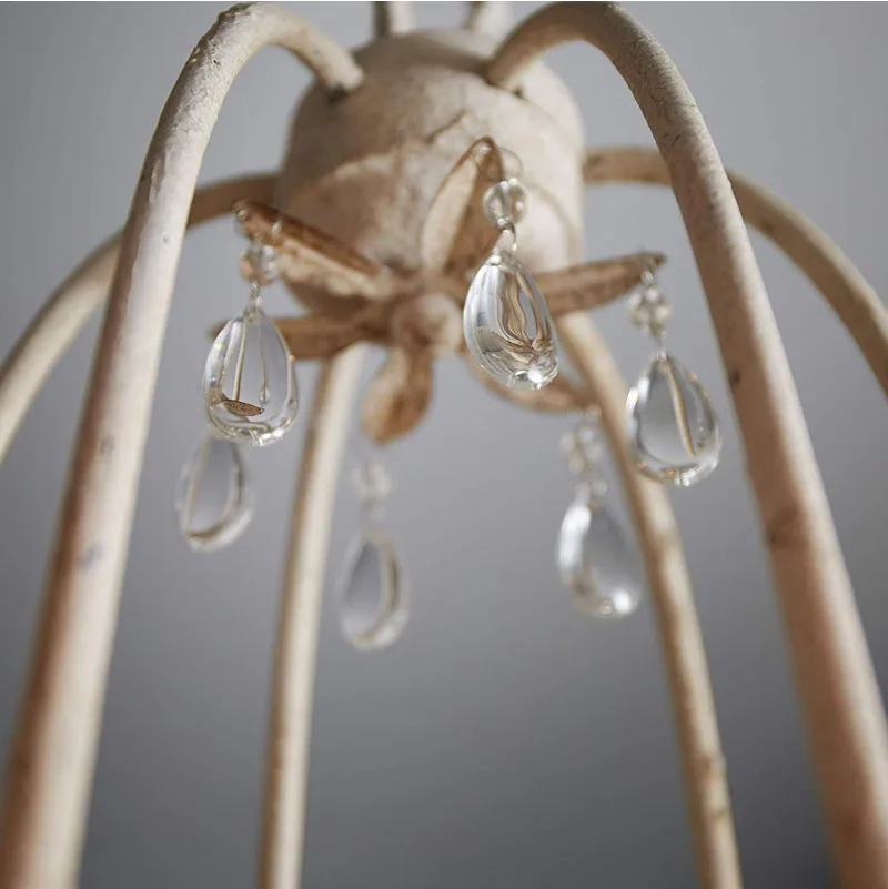 

Farmhouse Crystal Chandelier Light Retro Globe Rustic Hanging Light For Restaurant Home Decor Lustre industrial luminaires