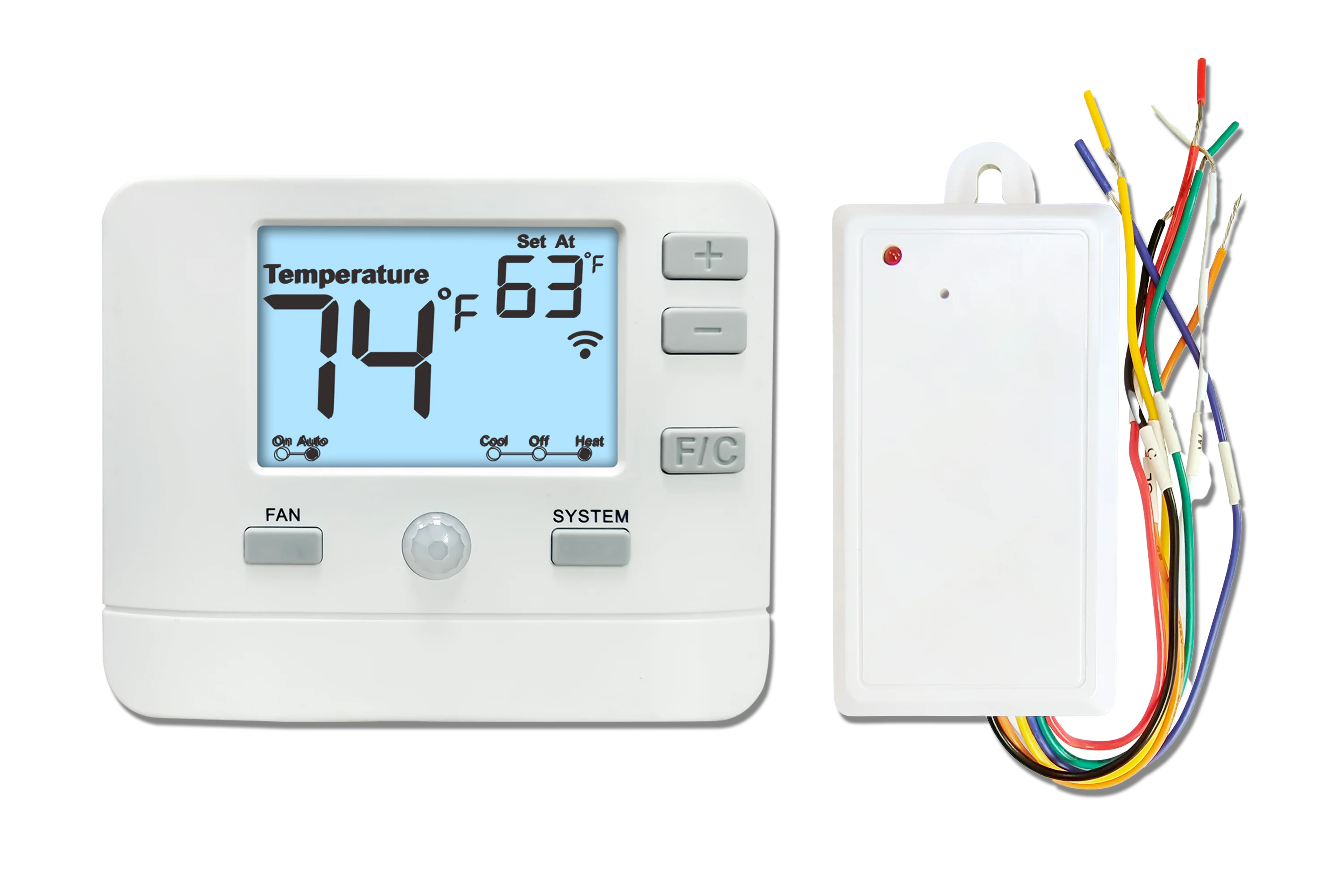 For PTAC wireless room thermostat with infrared motion sensor saves energy