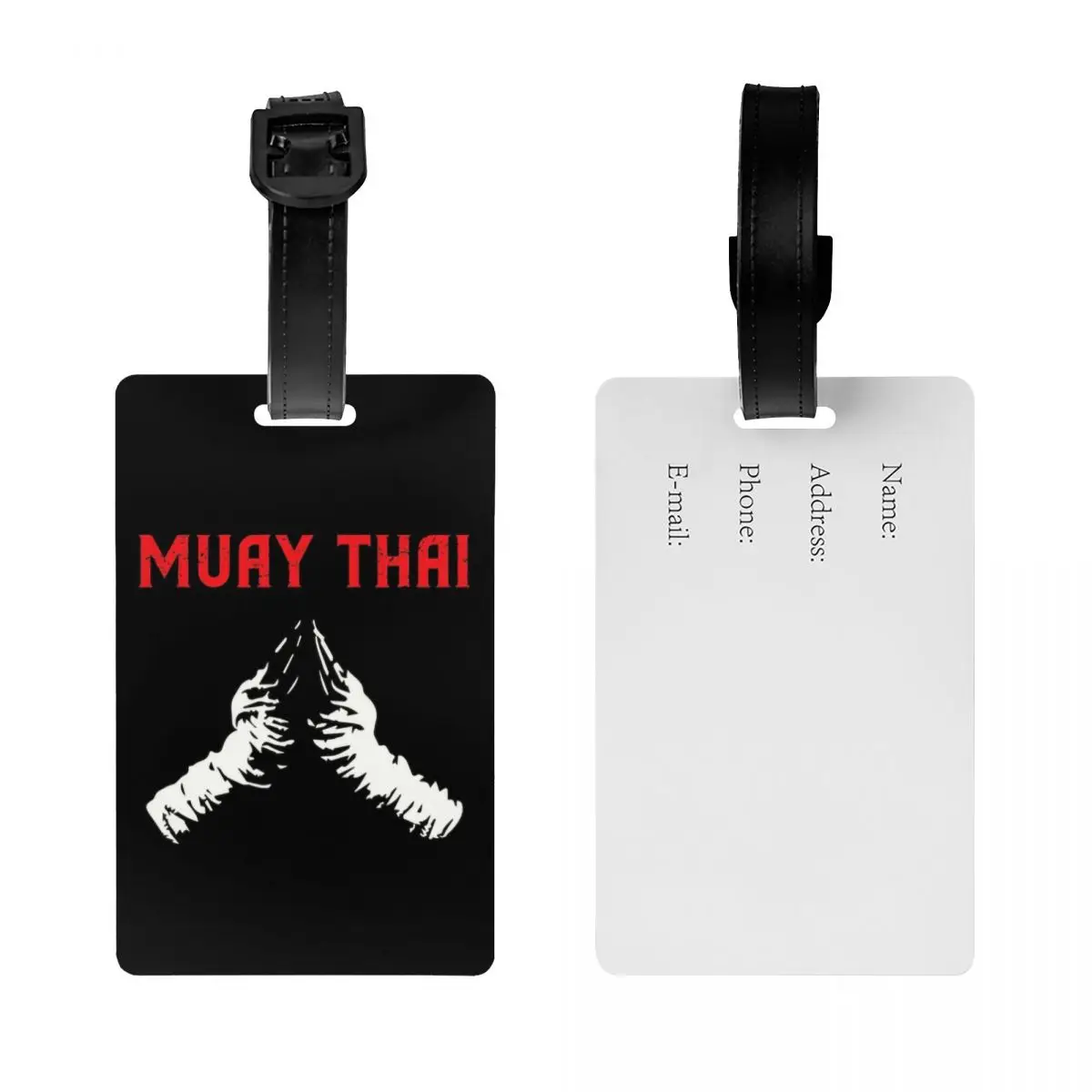 Custom Best Muay Thai Fighter Luggage Tag Combat Sports Boxing Gym Workout Fitness Travel Bag Suitcase Privacy Cover ID Label