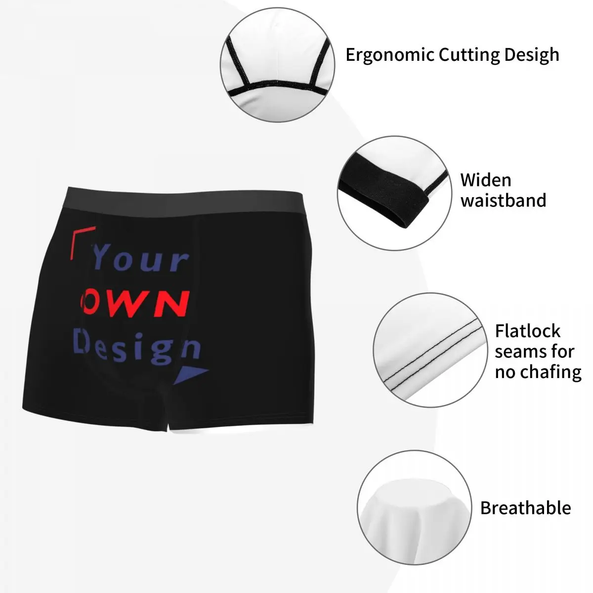 Personalizado Personalizar Único Presente Exclusivo Dando Seu Próprio Projeto Cuecas Breathbale Calcinhas Underwear Sexy Shorts Boxer Briefs