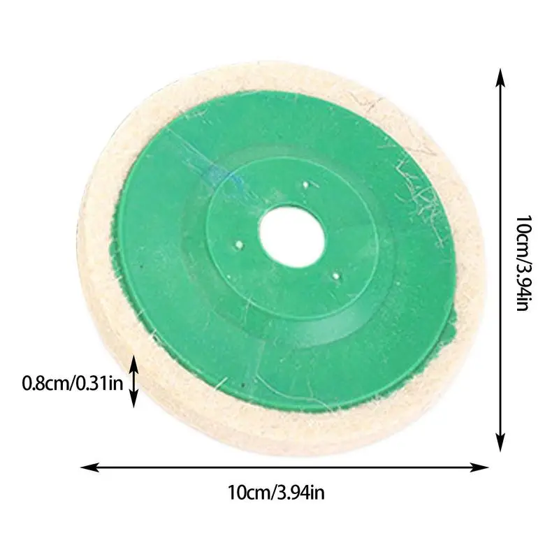 Wool Felt Polishing Disc 4X Round Polishing Buffering Wheels Grinding Tool For Metal Marble Glass Ceramic Fine Wool