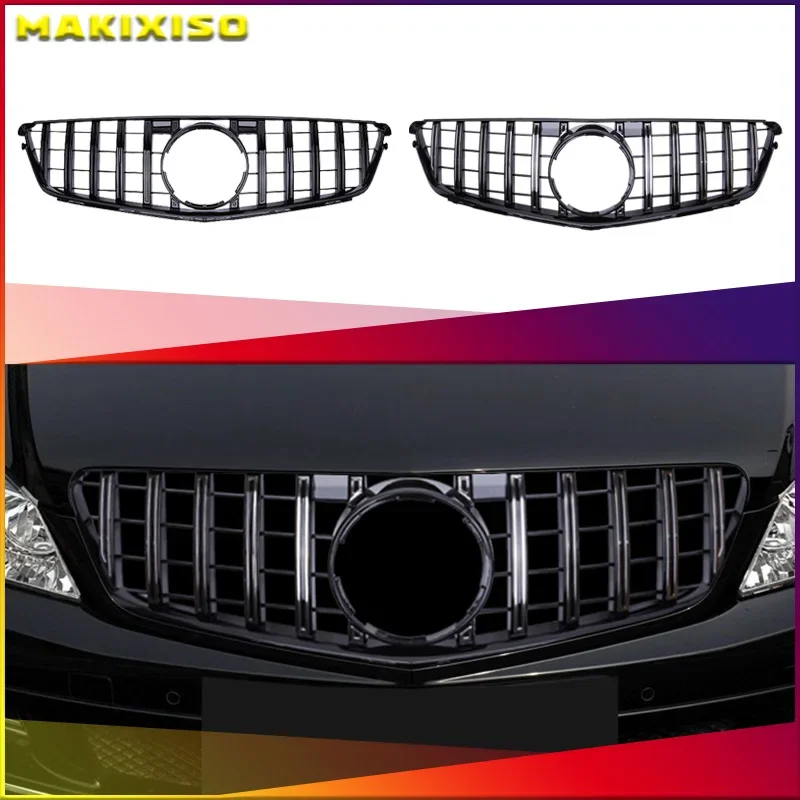

1 PC Front Bumper Grille Hood Grill For Mercedes Benz C W204 2007-2014 AMG GT Diamond Silver Grille