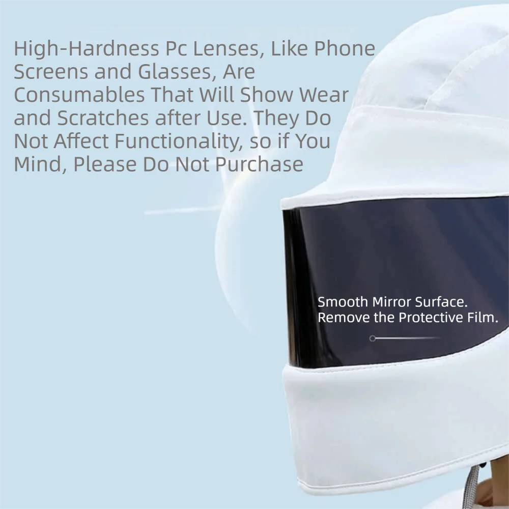 Mirror/Clear Mask Sun Protection Hat Breathable Solid Color Women's Sunshade Hat Thin Sunscreen Anti-UV Sun Protection Mask