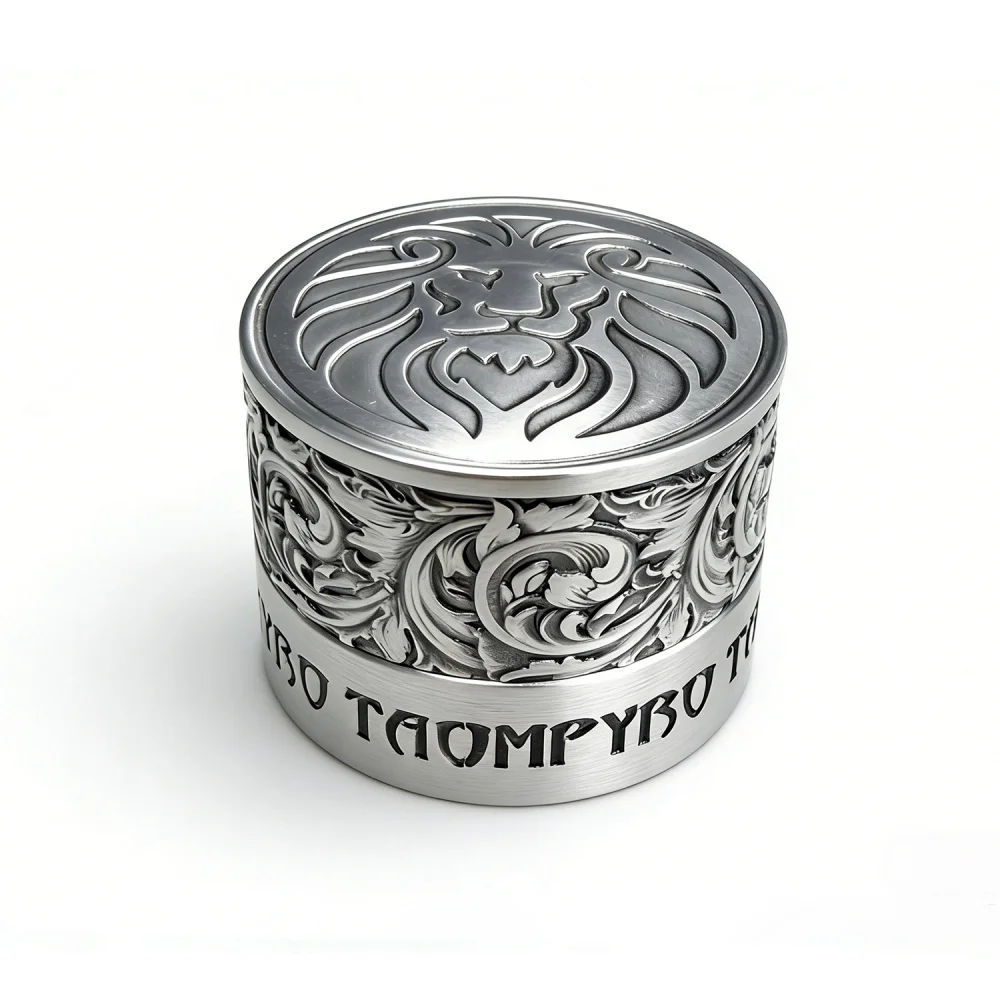 TAOM Engraved Metal Case Billiard Snooker Pool Chalk for Pool Players