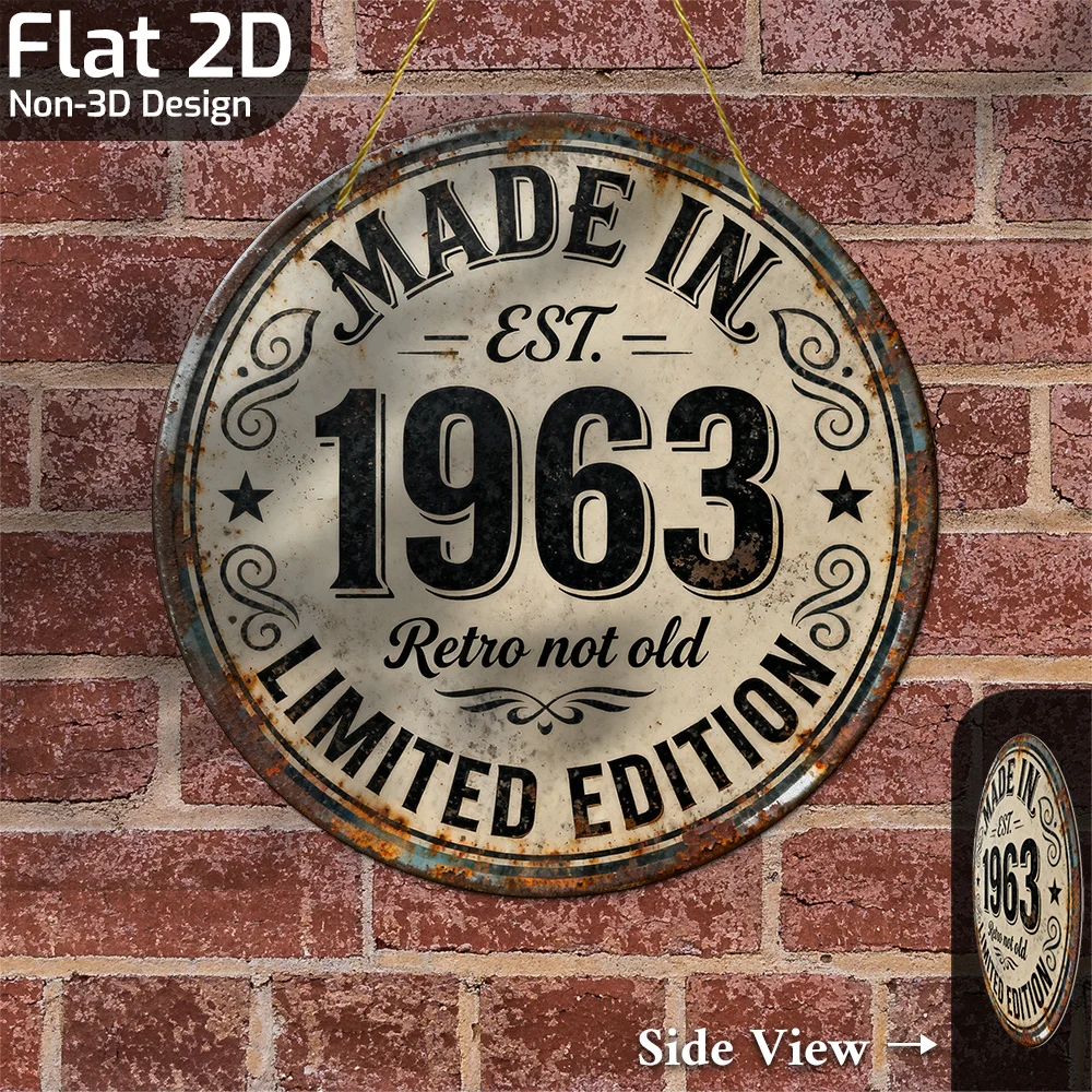 2D Flat, 1pc Vintage Metal Wall Decor Sign - 8