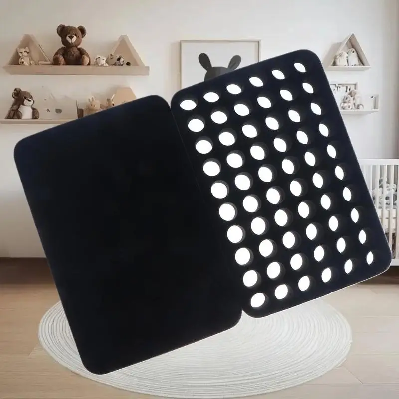 وسادة إسفنجية مكونة من 60 فتحة مع مقسم قابل للإزالة، مناسبة لزجاجات طلاء الأظافر أو الزيوت العطرية سعة 15 مل / 10 مل