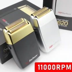 Pop Barbers P620 Professional Professional Man's Electric Shaver Double Foil Shaver USB Cordless Hair Cutting Machine 11000 RPM