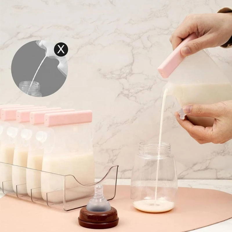 à lait en Silicone Flexible, gestion efficace du lait, stockage du lait maternel, capacité pour l'allaitement,