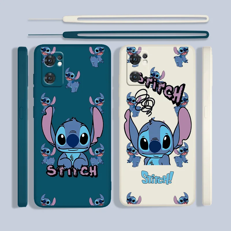 Stitch Abomination Cute Phone Case For OPPO Find X5 X3 X2 Lite Pro Neo A96 A94 A93 A77 A76 A74 A73 Liquid Rope Cover