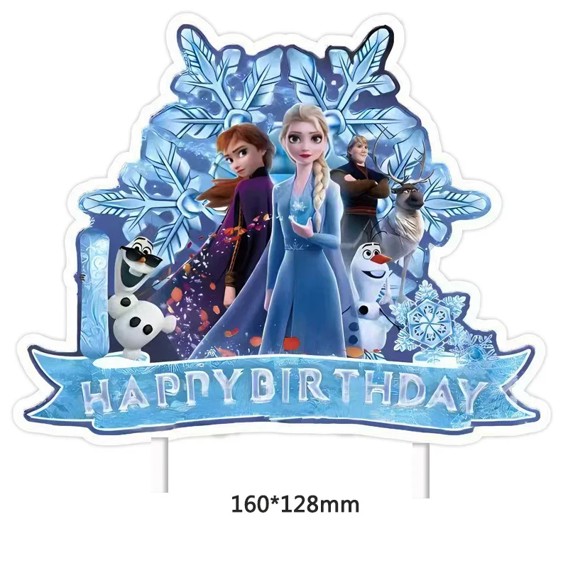 ديزني فروزن زينة كعكة عيد الميلاد مثالية لحفلات أعياد الميلاد والاحتفالات تحت عنوان مناسبة للكعك والكب كيك