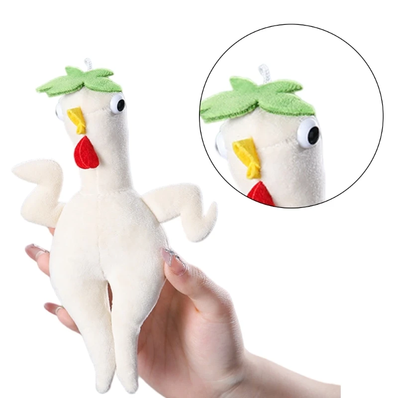 Stress Toy Ginseng Plush Hand Squeeze Keyring Charm Kids Prizes Keychain Funny Chicken Ginseng