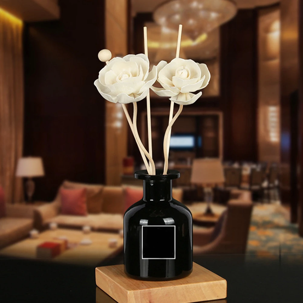 

5PCS Simulated Flowers Fragrance Diffuser Sticks Home Aroma Decor Essential Oil Humidifier Car Air Freshener Rattan