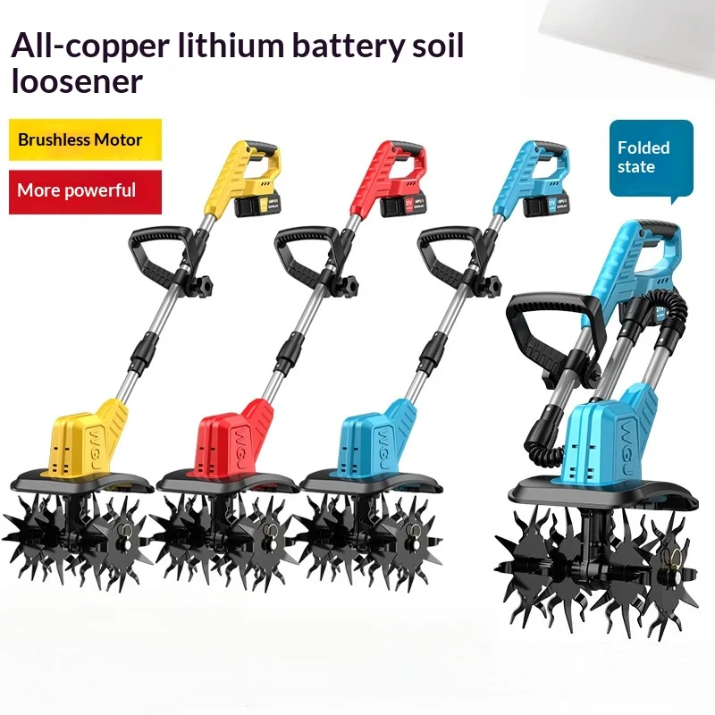 Lithium Battery Electric Scarifier High Power Retractable And Foldable Mini Tiller Garden Weeder Motobineuse Thermique Motozappa