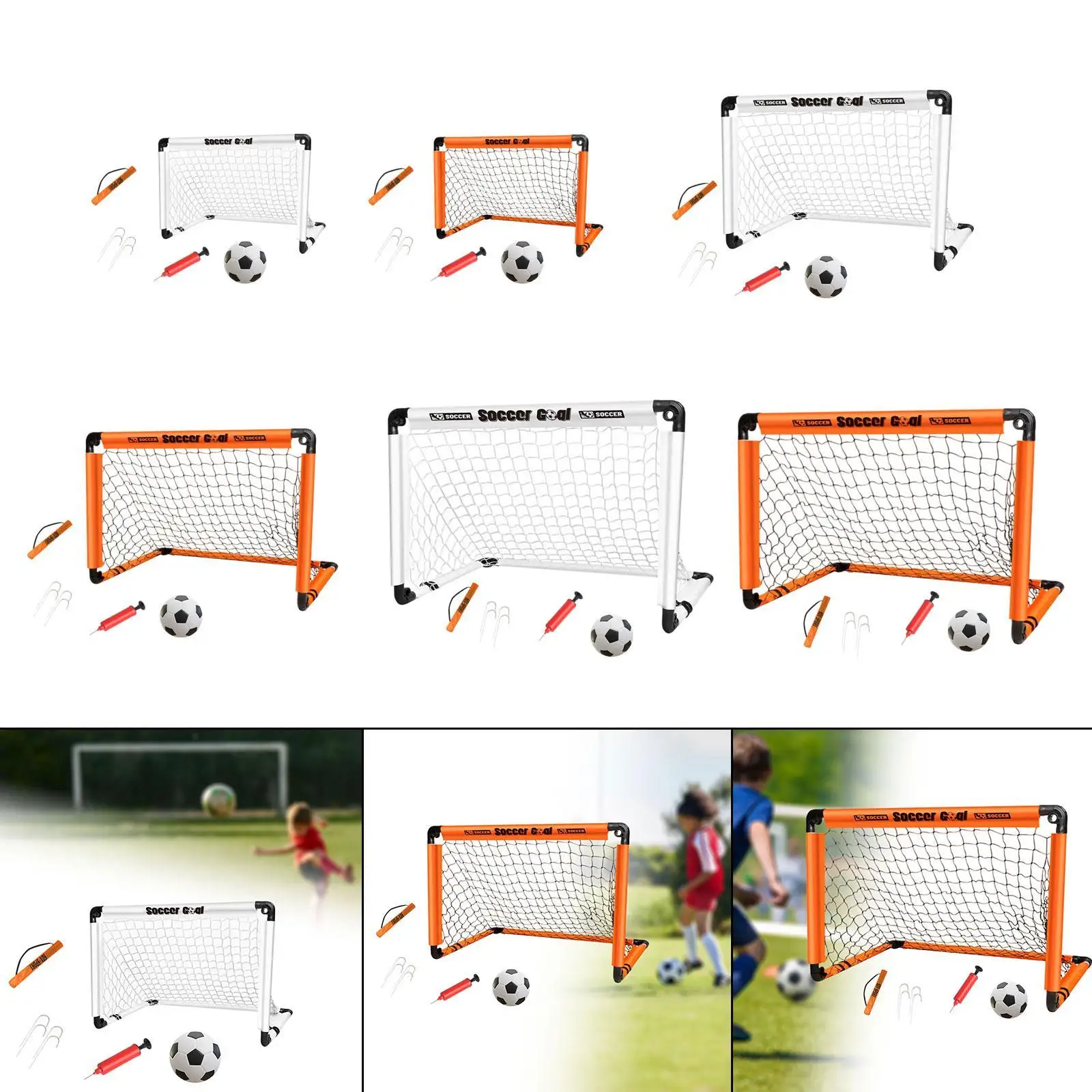 

Goal for Kids Net Ball Portable Compact Folding Football Goal