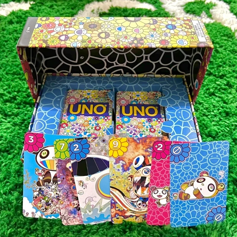 

Uno Takashi Murakami Games Playing Cards Games Multiplayer Family Party Fun Leisure Pvc Waterproof Friends Birthdany Gifts