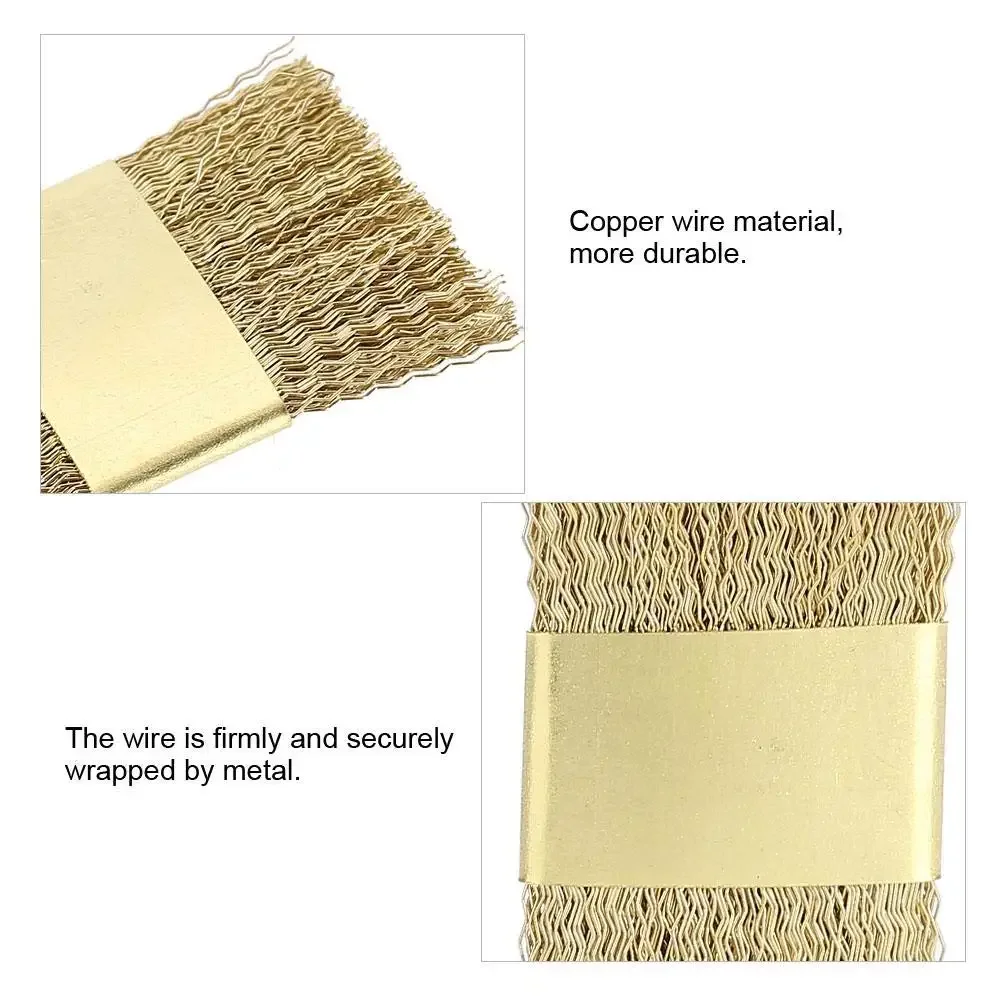 1PCS Nail Drill Art Bit Cleaning Brush Copper Wire Drill Brusher Cleaner Golden Portable For Electric Manicure Drills Accessorie