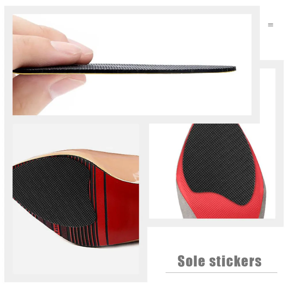 

4 Pairs Non-Slip Protectors High-Heel Anti-Noise Pads Wear-Resistant Sole Patches For Shoes Sneakers Rubber Cushions Anti-S
