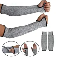 1/2 Pcs Level 5 HPPE Safety Arm Sleeve Cover Cut Resistant Anti-Puncture Work Protection Arm Elbow Wrist Guard Gloves 40/45CM
