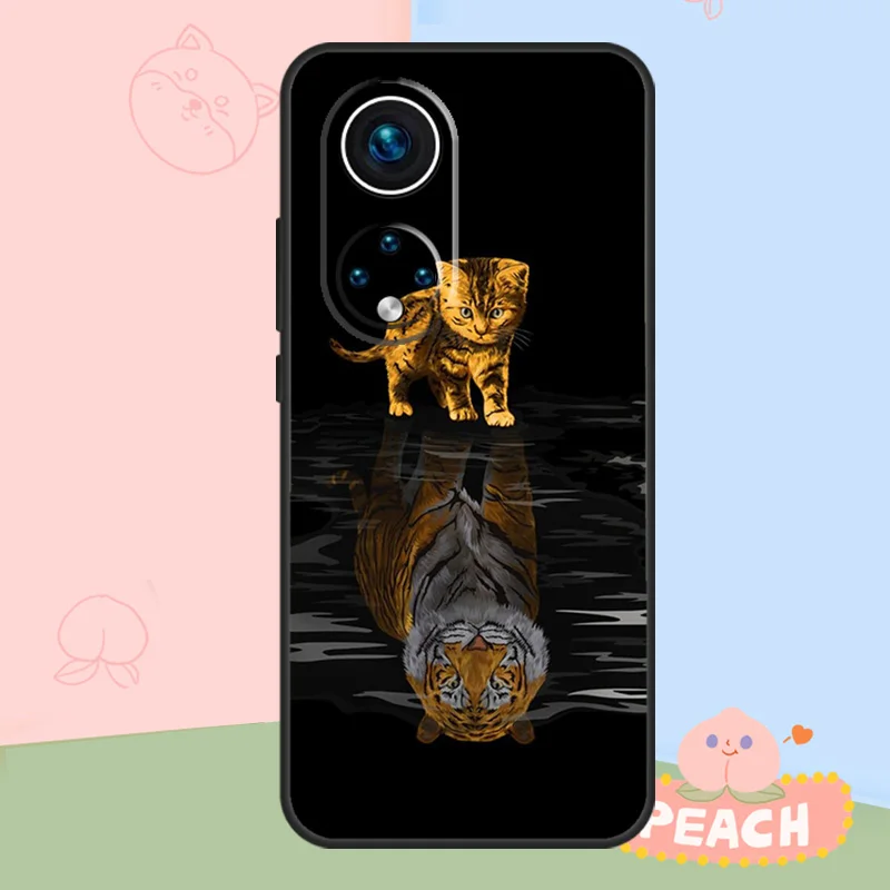 Cute Cats lion Tiger leopard For Huawei P30 Pro P20 P40 P Smart Nova 9 5T Case For Honor 70 50 X8 X9a Magic 5 Lite Cover