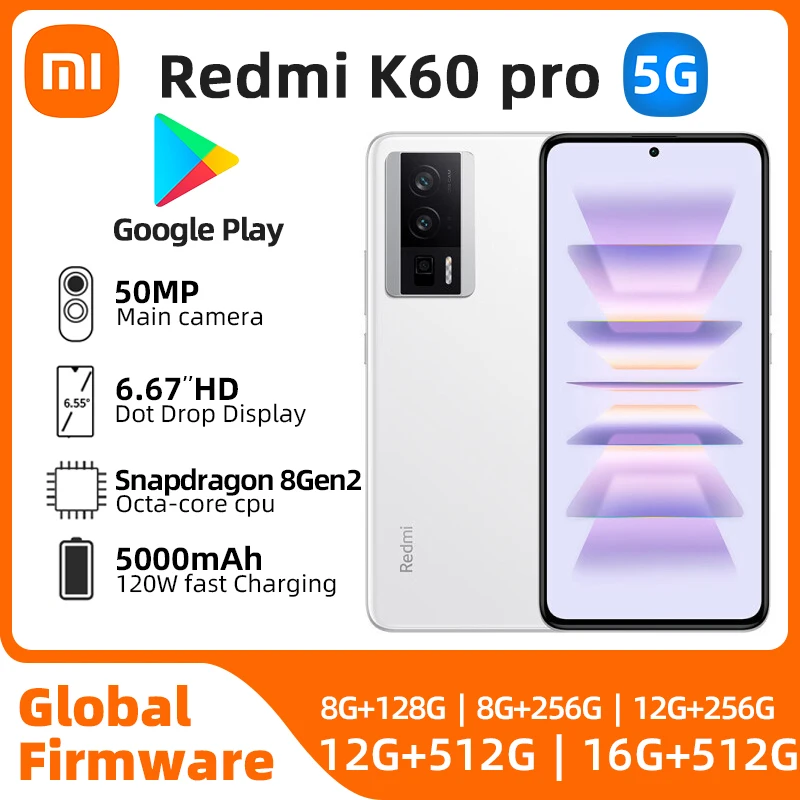 Original Xiaomi Redmi K60 Pro 5G Smartphone Snapdragon 8+ 6.67