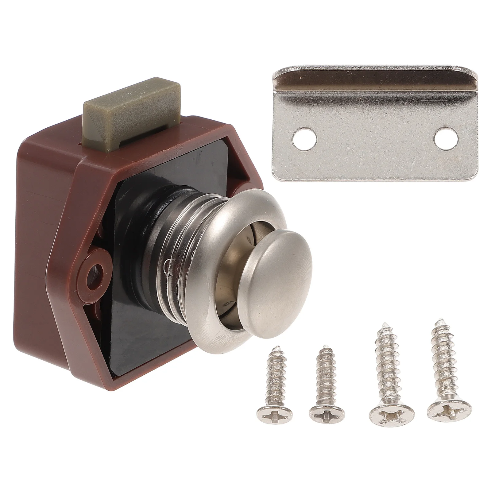 

Keyless Cabinet Lock Push Button Latch RV Drawer Locks Stainless Steel Cupboard Latches Door Hardware Furniture Yacht Van Locks