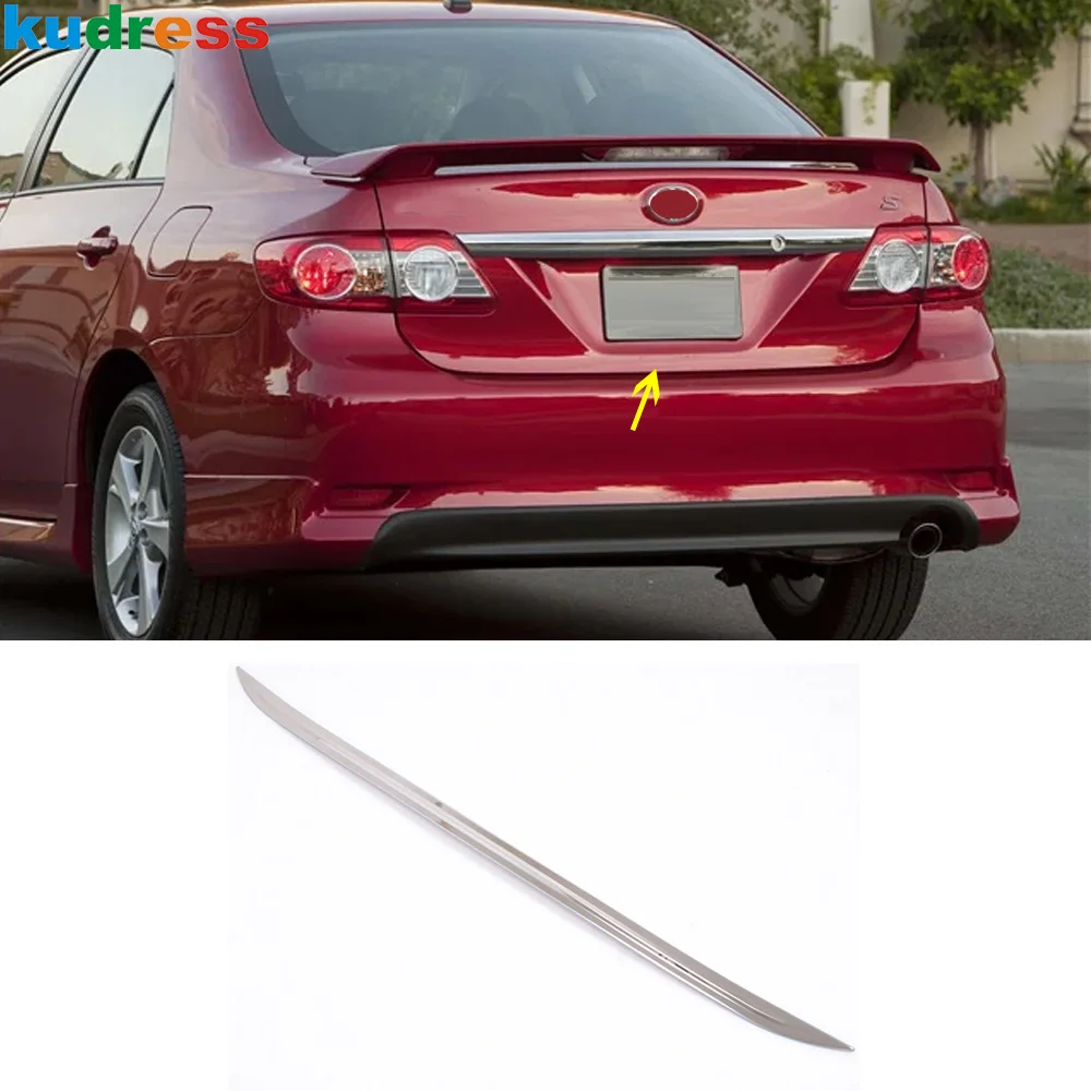 

For Toyota Corolla 2013 2014 Stainless Steel Rear Trunk Lid Cover Trim Tailgate Back Door Molding Garnish Strip Car Accessories
