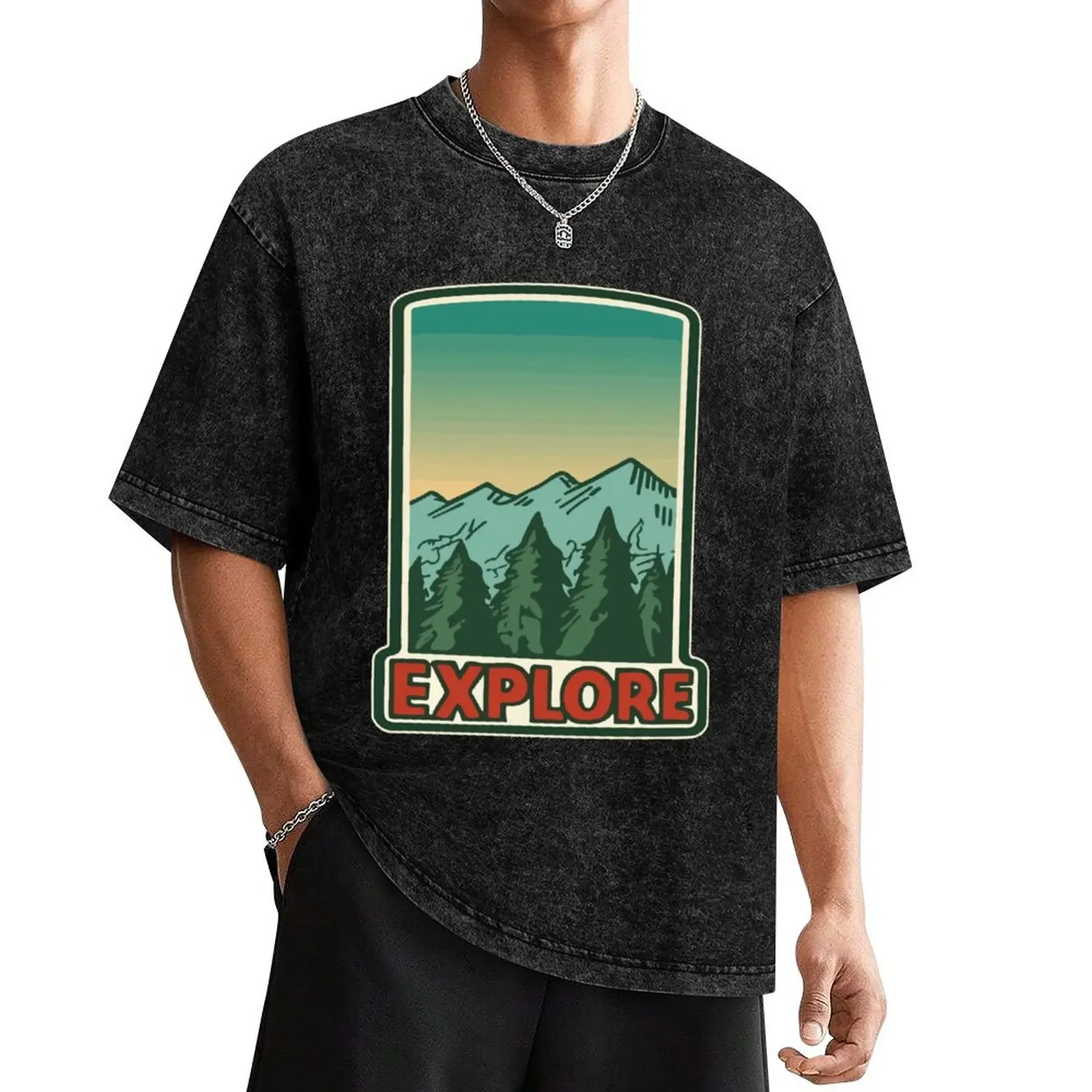 Explore Outdoors Present Adventurer Gift T-Shirt shirts graphic blacks heavy weight t shirts for men