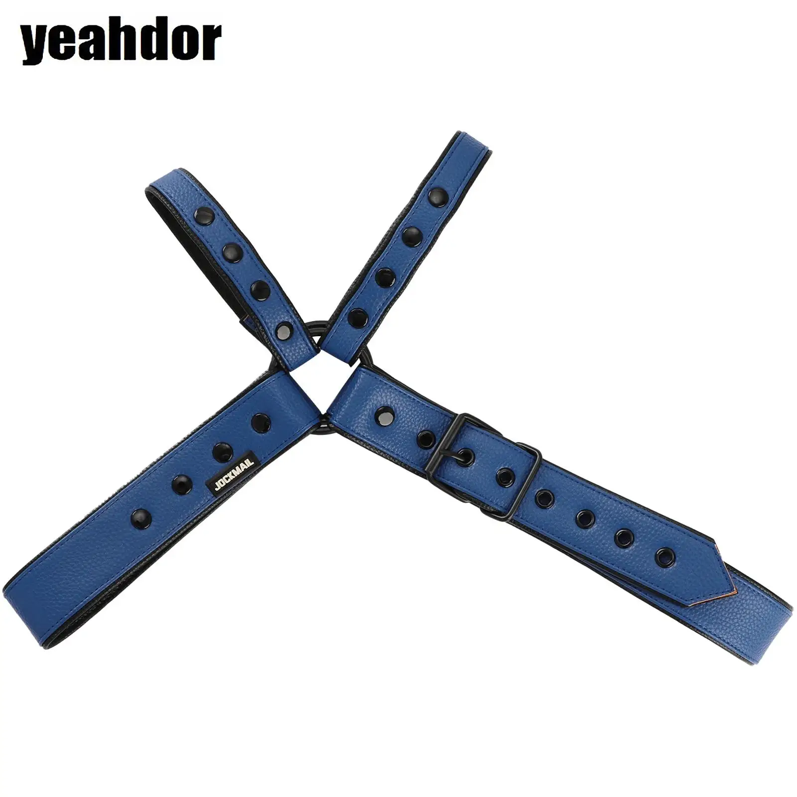 

Men Composite Chest Muscle Harness Leather Press Buttoned Adjustable Crop Top Shoulder Bandage Strap for Sports Fitness