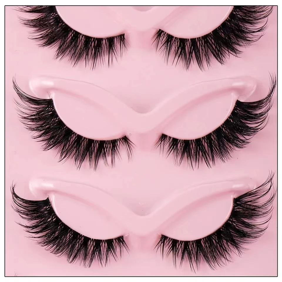 wholesale Hot Selling Makeup 5 Pairs Cat Eye Lashes Faux Eyelashes  Eye Elongated False Eyelashes eye lashes  make up eye lashes