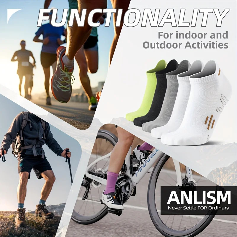 5/10 Paar Sommer-Sportsocken für Herren, atmungsaktives Mesh, dünne Sportsocken zum Laufen, Basketball, Radfahren – Detail 6