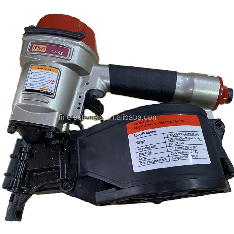 CN55 CN70 CN99 Pneumatic Gas Coil Nailer Wire Collated Nail -Gun for Wood