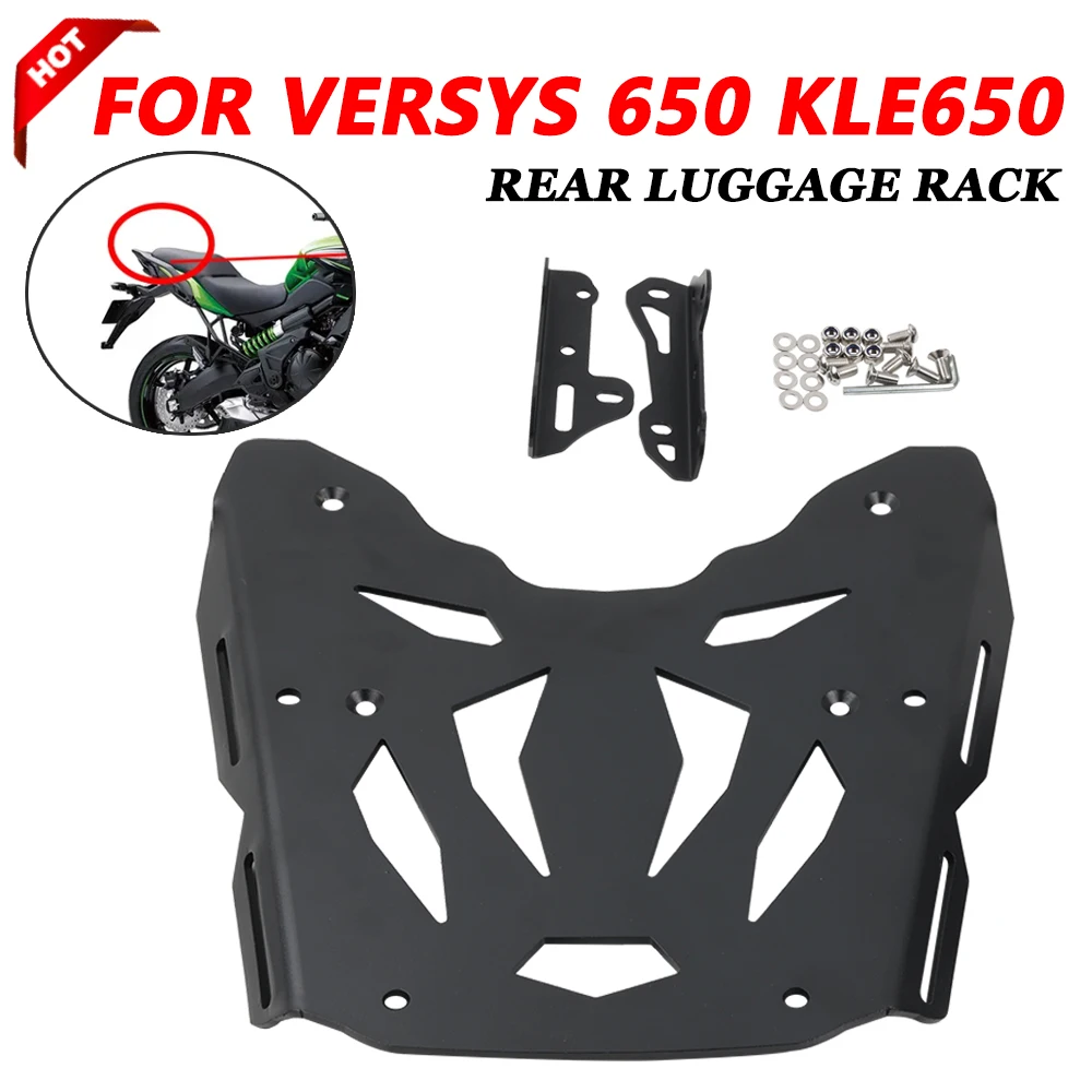 Suporte traseiro de bagagem para motocicleta, Encosto de suporte para transportadora, Acessórios para KAWASAKI VERSYS 650, Versys650, KLE650, 2015-2022, 2023