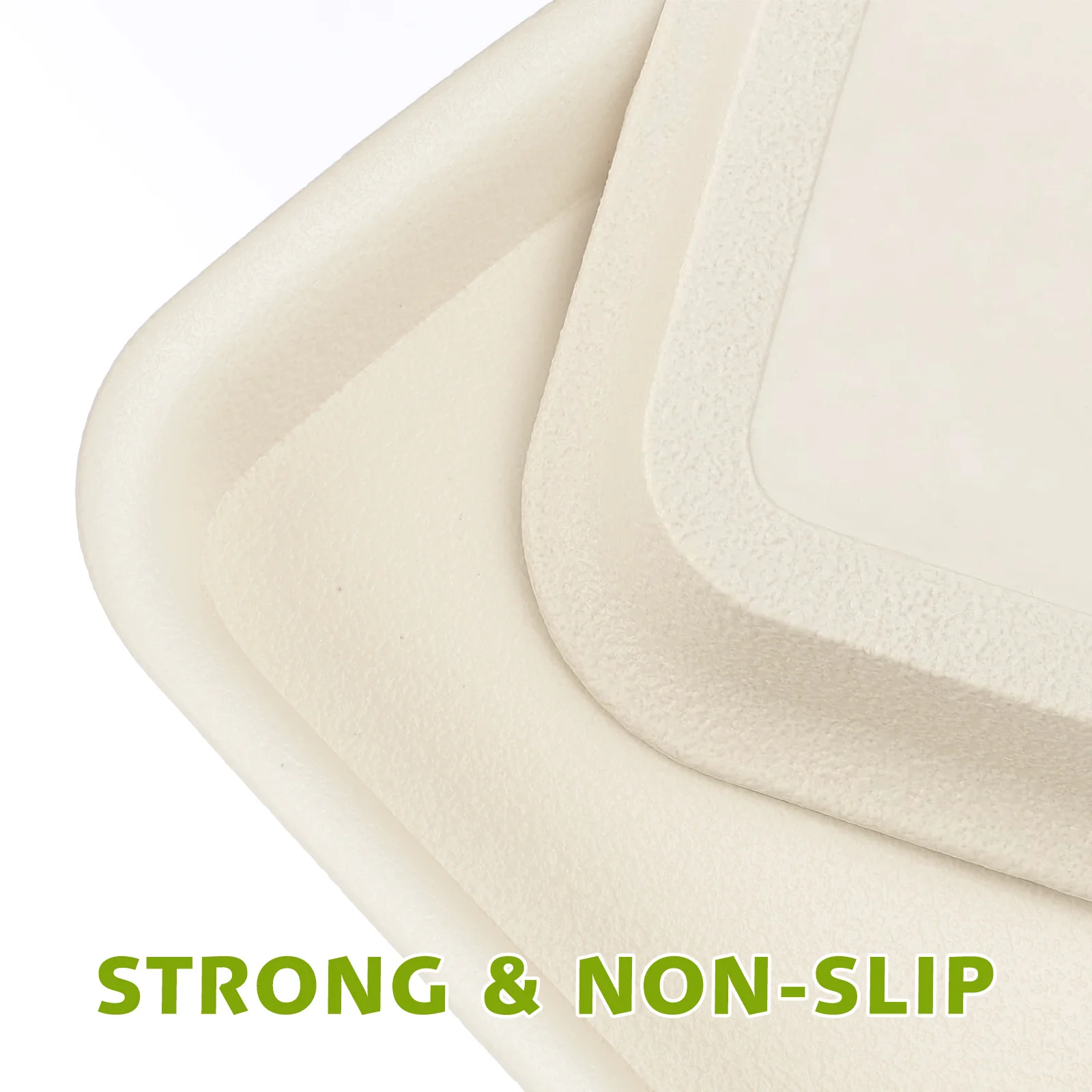 3 vassoi rettangolari per vasi da fiori, piattini antigoccia per piante in vaso, grandi piastre decorative di base in plastica antiscivolo, resistenti al sole