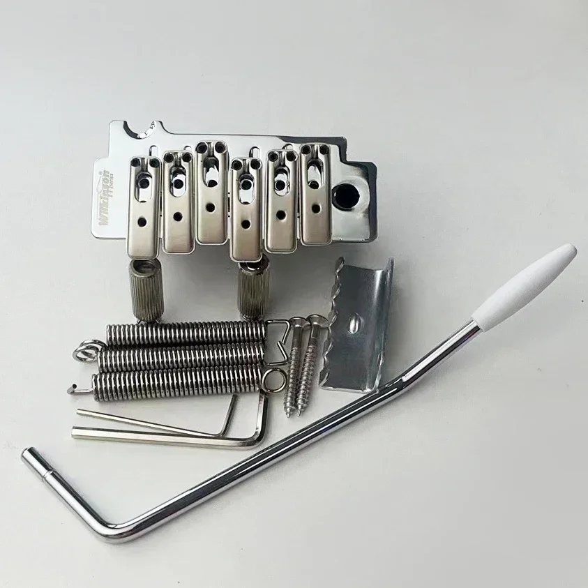 Wilkinson Knife Edge Type 2 Back Point Double Swing Electric Guitar Tremolo Bridge Chrome Silver WOV10