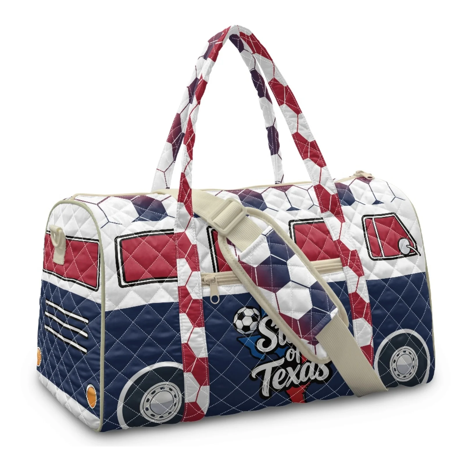 Coloranimal New Trend Versatile Weekender Duffel Bag Featuring Texas Print, Polyester Carry Bag for Women Beach and Getaways