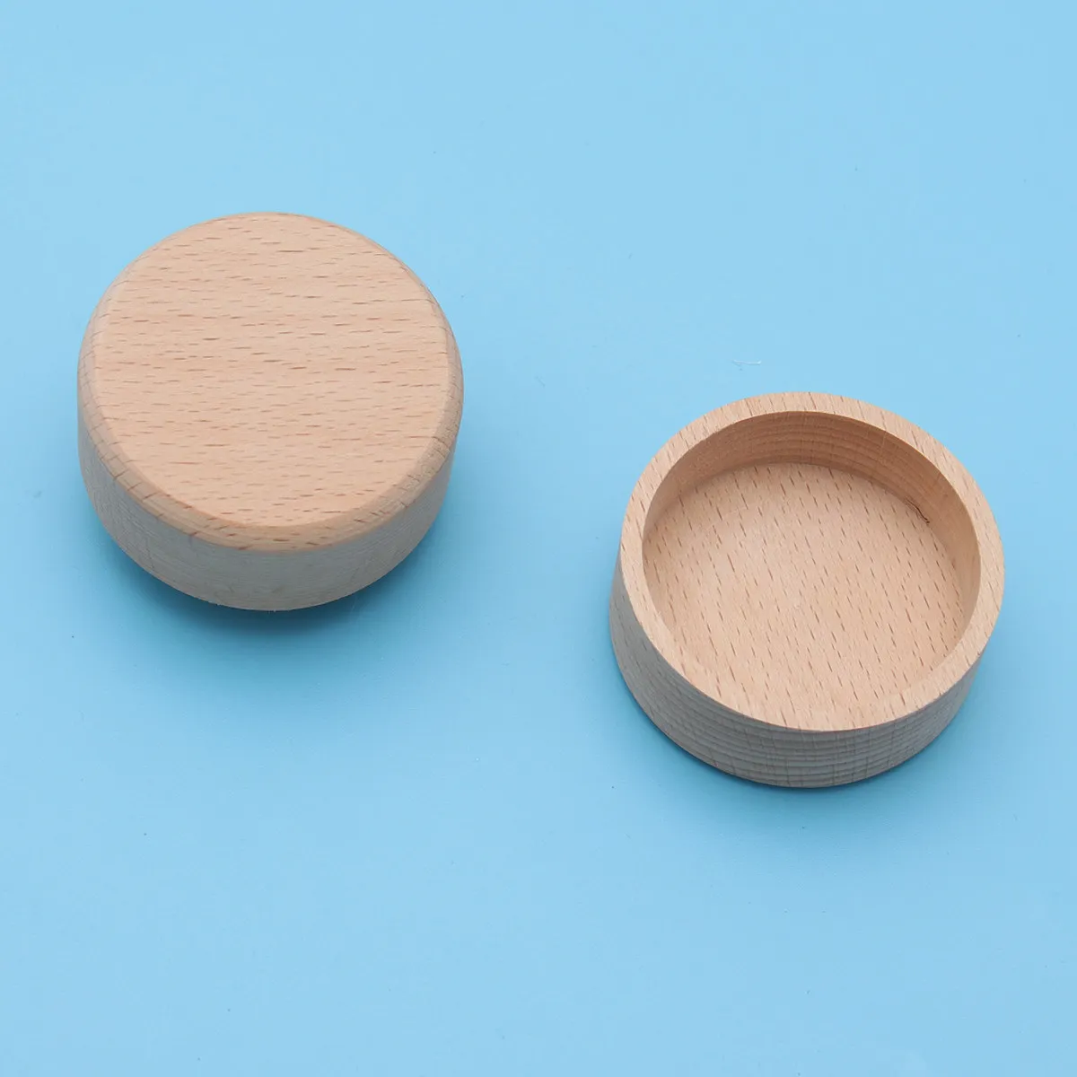 Rustic Wooden Ring Box Vintage Round Style Sweet Message Cover Ideal for Wedding Ceremony Engagement Party Valentine Proposal