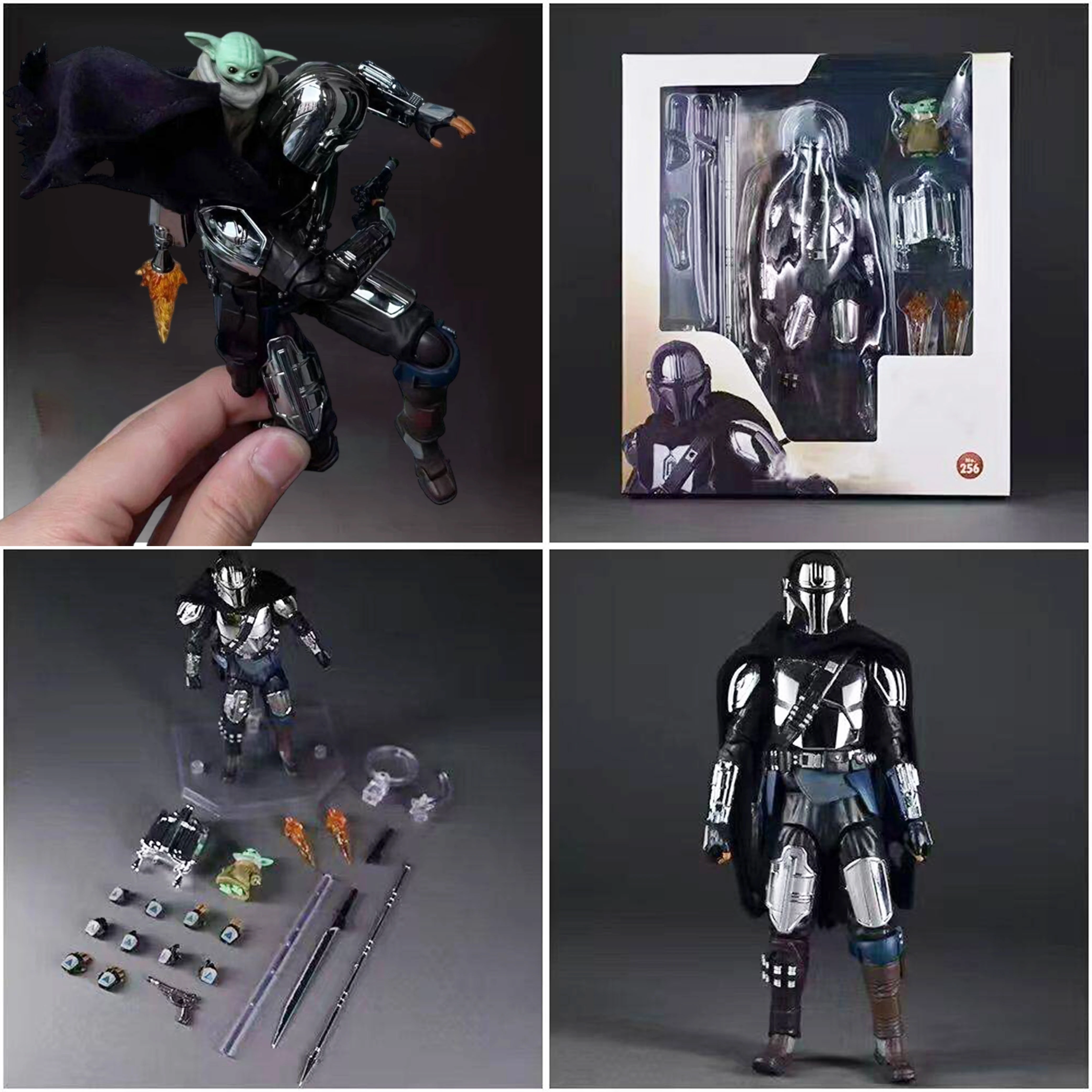 16cm Ko Mafex 256 Plating Edition Mandalorian Glogu Actionfigur GK PVC Sammlermodell Puppe Spielzeug Dekoration Statue Geschenke