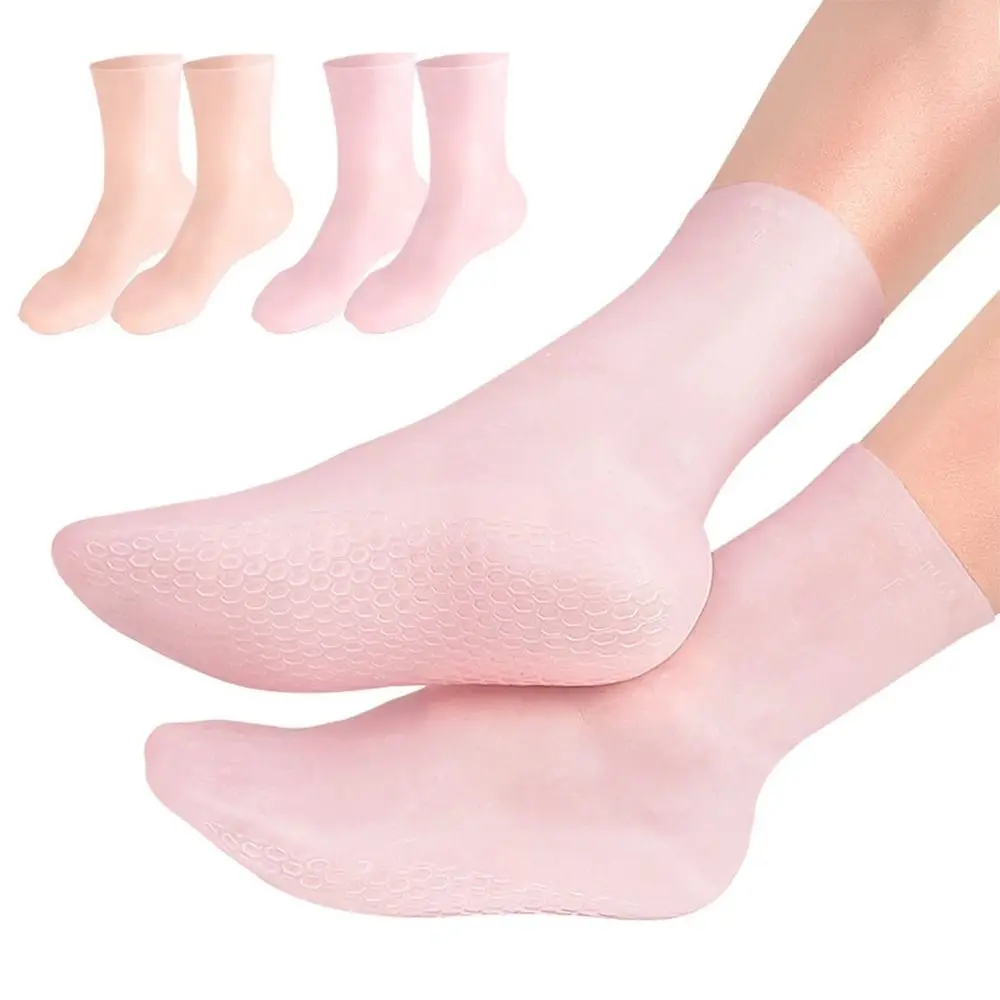 

Cracked Feet Care Socks Anti Cracking Foot Care Socks Moisturizing Socks Foot Spa Pedicure Socks Long Silicone Socks