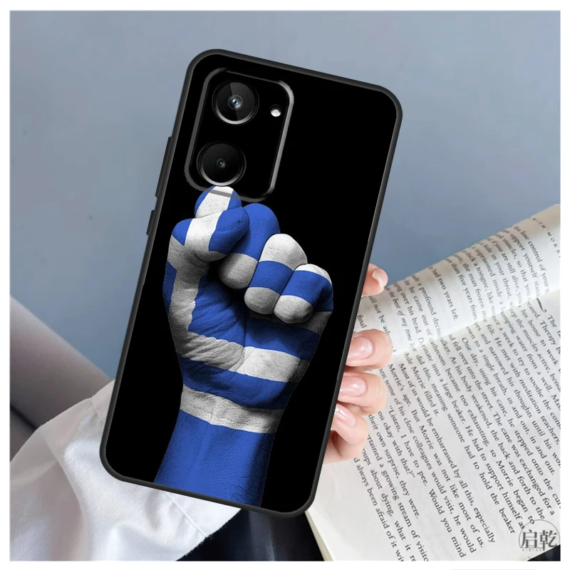 Greece Greek Flag For Realme GT5 GT Neo 5 9 10 11 12 Pro Plus C30 C31 C33 C35 C25s C21Y C51 C53 C55 C67 Case