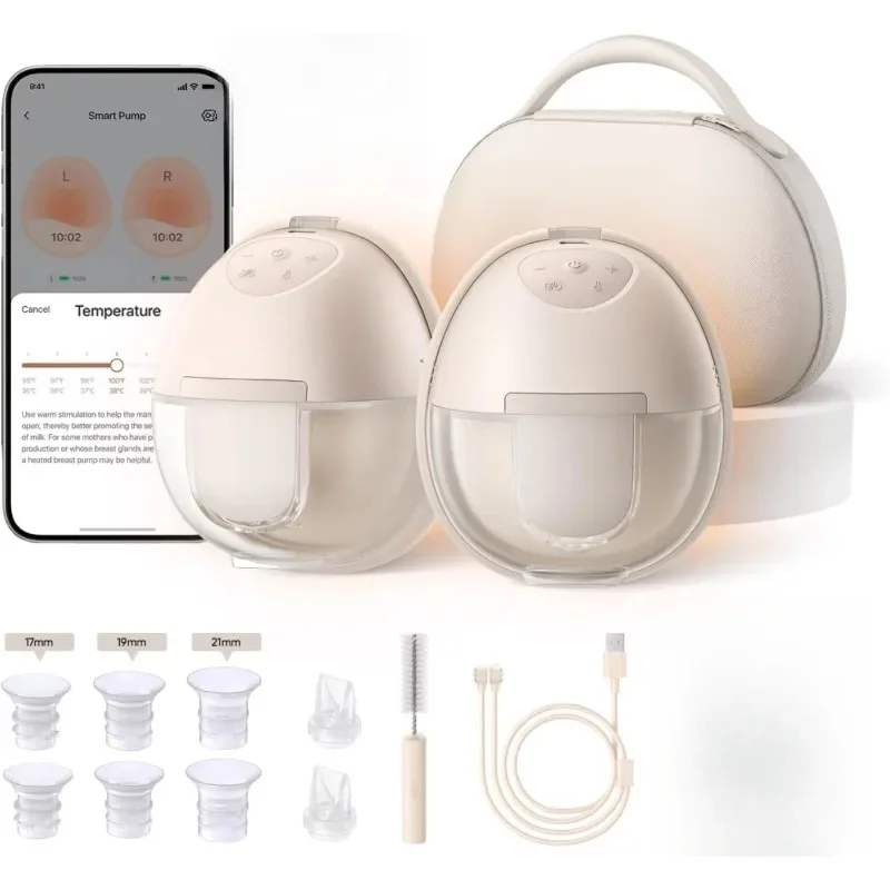 2025 High quality.Wearable Breast Pump S1 Pro, Electric Hands-Free Breast Pump with Heating Tech, Portable Charging