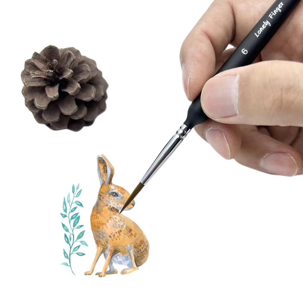 Imagem -05 - Miniatura Paint Brushes Grupo Pequenos Pincéis de Ponta Fina Micro Detalhe Pincel Perfeito para Acrílico Aquarela Artesanato 11 Pcs