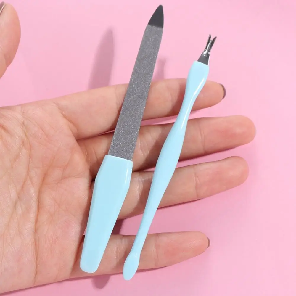 뷰티 도구 스테인리스 큐티클 리무버 양면 매끄러운 각질 제거기 내구성 있는 네일 폴리싱 스트립 네일 살롱