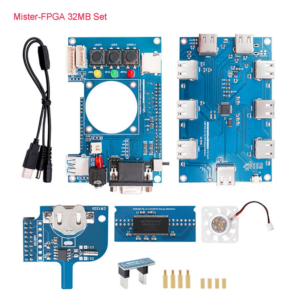 Per DE10 Nano per Mister FPGA 7 per Terasic IO HUB V2.1 32mb ventola ordinaria per Mister FPGA 128mb accessori per Set di conchiglie in metallo fai