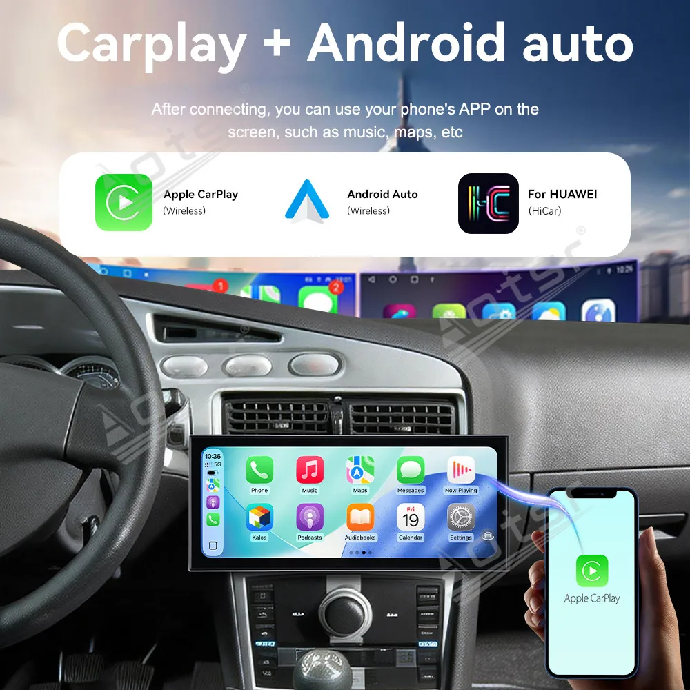 CarPlay 15.8’’ Android 15 For Daewoo Nexia 2008-2015 Easy Installation Bracket Touch Screen Plug and Play Multimedia Player Head