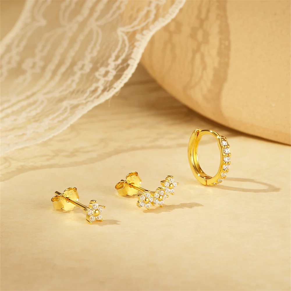 CANNER 925 Sterling Silber 3-teiliges Set für Damen, Blumen-Ohrringe mit langer Kette und Quasten, vielseitig und exquisit – Detail 22